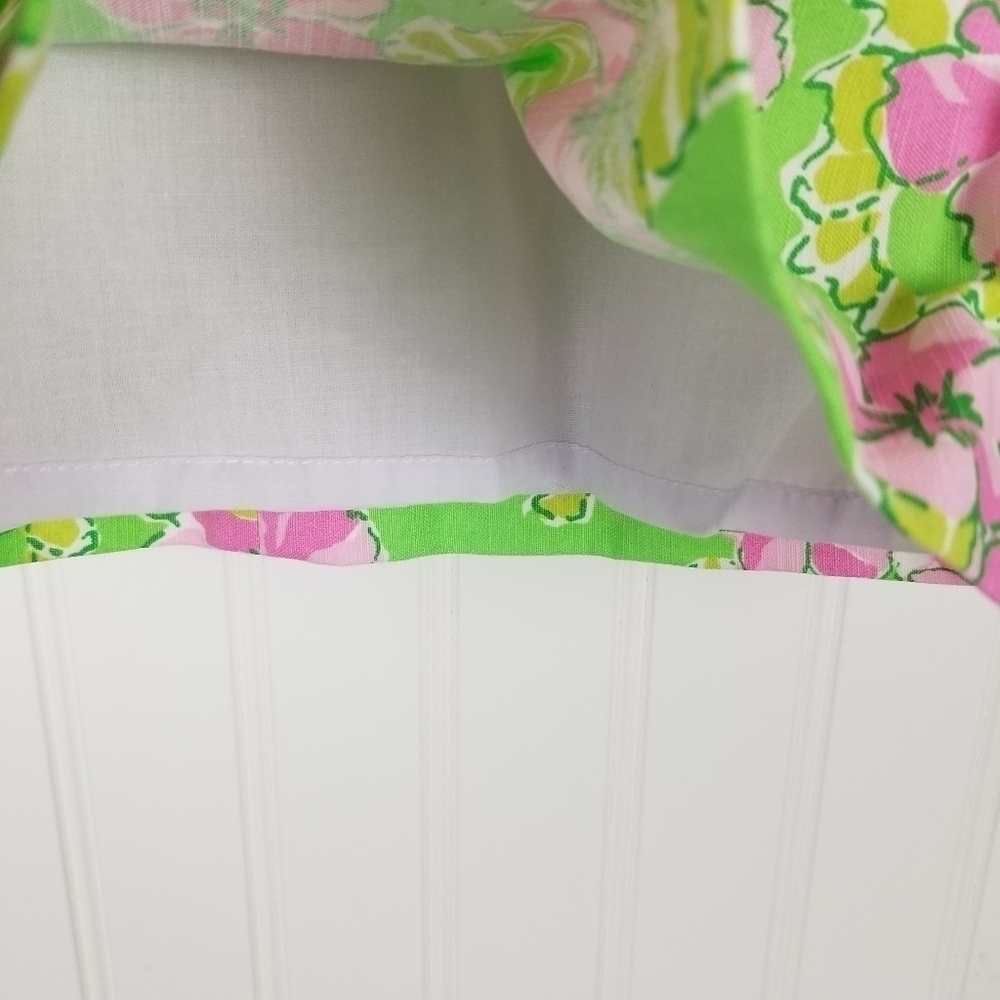 Lilly Pulitzer Limeade Floaters Seahorse Dress Girls Size 3 Tropical Pink Green - Picture 9 of 11